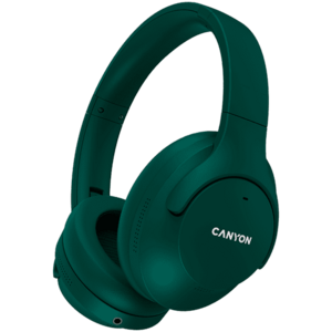 Casti Stereo Wireless CANYON OnRiff 10, Bluetooth 5.3, ANC, Hi-Fi, Autonomie 25 ore, Microfon (Verde) imagine