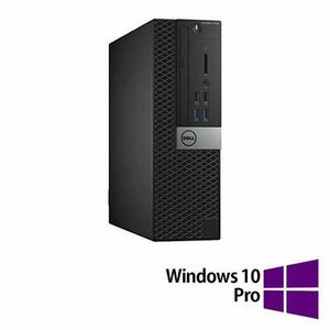 Calculator Sistem PC Refurbished DELL OptiPlex 7040 SFF, Intel Core i3-6100 3.70GHz, 8GB DDR4, 256GB SSD, DVD-ROM + Windows 10 Pro imagine