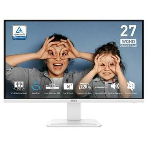 Monitor IPS LED MSI 27inch PRO MP273QW E2, WQHD (2560 x 1440), HDMI, DisplayPort, Boxe, 100 Hz, 1 ms (Alb) imagine