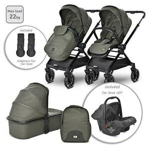 Set Carucior 3 in 1 Lorelli Reya, maner reversibil, 0 - 22 kg, Verde imagine