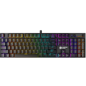 Tastatura Canyon Cometstrike TKL GK-55, Cu fir, USB, iluminat RGB (Negru) imagine