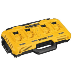 Incarcator rapid DeWALT DCB104-QW, 4/8A cu 4 porturi pentru acumulatori 10.8V - 54V (Galben/Negru) imagine