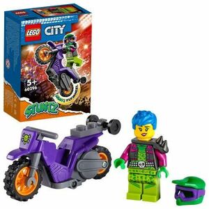 LEGO® City - Motocicleta de cascadorie pentru wheelie 60296, 14 piese imagine