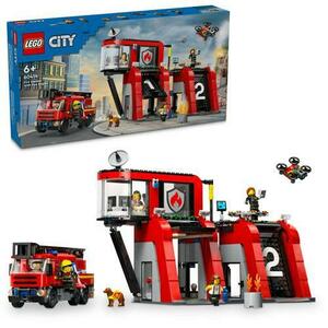 LEGO® City - Statie si camion de pompieri 60414, 843 piese imagine