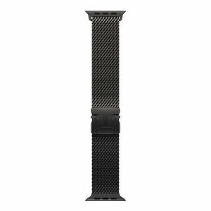 Curea Smartwatch Apple MXKH3ZM/A pentru Watch 49mm, Titanium Milanese Loop, Large (Negru) imagine