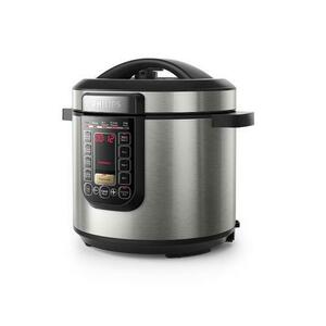 Multicooker Philips HD2237/40 All-in-One, oala cu invelis ProCeramic+, 1300 W, 6L, 7 moduri de gatire sub presiune, Pastrare la cald 12 ore, Controlul timpului (Argintiu) imagine