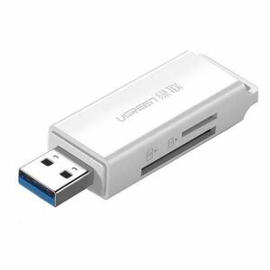 Card reader Ugreen CM104, USB-C/USB-A - TF/SD (Alb) imagine