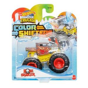 Masinuta Hot Wheels Monster Trucks - Color Shifters, Bone Shaker, 1: 64 imagine