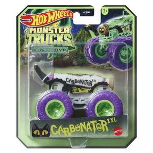 Masinuta Hot Wheels Monster Truck - Glow In The Dark, Carbonator Xxl, scara 1: 64 imagine