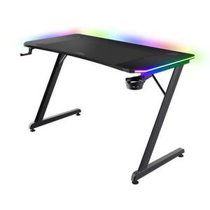 Birou Gaming Trust GXT 710 Luminus PRO, 120x60x74 cm, RGB, Mousepad XXL, Management cabluri, Suport casti si pahar (Negru) imagine