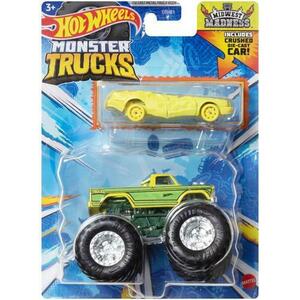 Set 2 masinute Hot Wheels - Monster Truck si masinuta metalica, Midwest Madness imagine