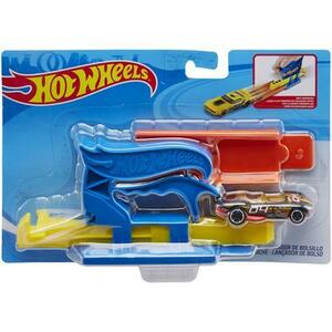 Set lansator portabi Hot Wheels albastru cu masinuta imagine