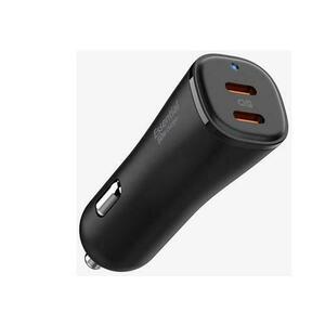 Incarcator Auto Spigen ArcStation Essential, 50W, 3A, 2 x USB-C, Negru ACP08523 imagine