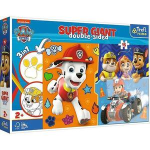 Puzzle Trefl Primo Super Giant Paw Patrol, Cunoaste echipa, 15 piese imagine