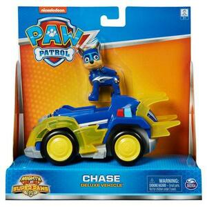 Set figurina cu vehicul Paw Patrol Mighty Pups Deluxe, Chase imagine