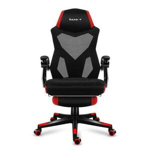 Scaun gaming Huzaro Combat 3.0, Suport pentru picioare, Plasa (Rosu/Negru) imagine