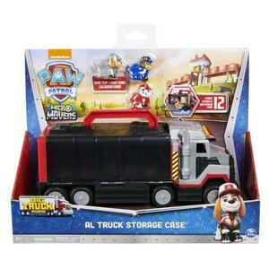 Set 3 figurine cu vehicul Paw Patrol Big Truck Pups, Al Truck Storage Case imagine