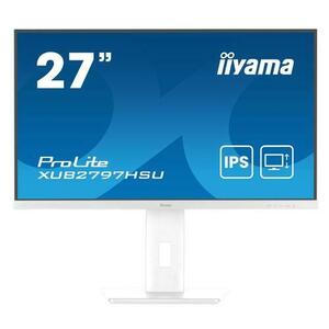 Monitor Iiyama 27inch XUB2797HSU-W2, Full HD (1920 x 1080), HDMI, DisplayPort, Pivot, Boxe, 100 Hz, 1 ms (Alb) imagine