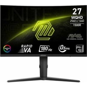 Monitor Gaming Rapid VA LED MSI 27inch MAG 275CQRF QD E2, WQHD (2560 x 1440), HDMI, DisplayPort, Ecran curbat, 180 Hz, 0.5 ms (Negru) imagine