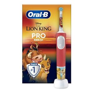 Periuta de dinti electrica Oral-B Vitality Pro D103 Lion King, 3 moduri periaj, 8800 oscilatii/min (Rosu) imagine