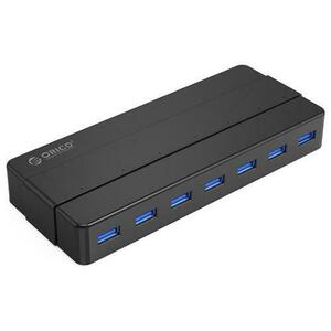 Hub USB Orico H7928-U3, 7x USB 3.0 (Negru) imagine