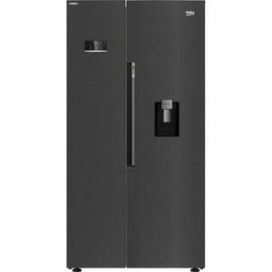 Side by side Beko GN163241DXBRN, Clasa E, Capacitate 576 l, No Frost, Neofrost Dual Cooling, HarvestFresh, H 179 cm (Negru/Inox) imagine