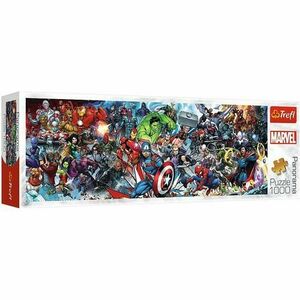 Puzzle panoramic Trefl Universul Marvel, 1000 piese imagine