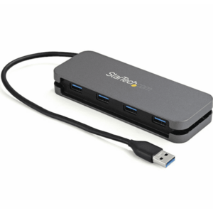 Hub USB Startech HB30AM4AB, 4 x USB 3.2 (Negru/Gri) imagine