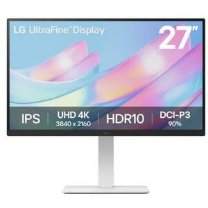 Monitor IPS LED LG 27inch 27US550-W, UHD (3840 x 2160), HDMI, DisplayPort, Pivot (Alb) imagine