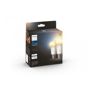 Pachet 2 becuri LED inteligente Philips Hue, Bluetooth, Zigbee, A60, E27, 8W, 800 lm, lumina alba (2200-6500K) imagine