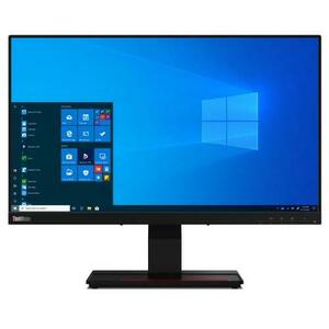 Monitor IPS LED Lenovo ThinkVision 23.8inch T24t-20 Touch, Full HD (1920 x 1080), HDMI, DisplayPort, Touchscreen (Negru) imagine