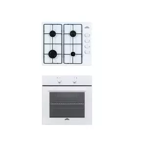 Pachet Nuova White, Cuptor electric FE 603 White + Plita gaz PG60 White Nuova Cucina, Clasa A, Alb imagine