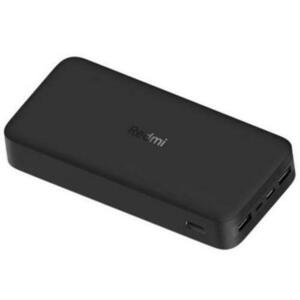 Acumulator extern Xiaomi Redmi Power Bank, 20000mAh, Fast Charge 18W, 2 x USB, 1 x USB Type-C (Negru) imagine