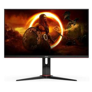 Monitor Gaming IPS LED AOC U28G2XU2, Ultra HD (3840 x 2160), HDMI, DisplayPort, AMD FreeSync, Ecran Curbat, Pivot, Boxe, 144 Hz, 1 ms (Negru/Rosu) imagine