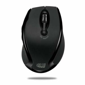 Mouse optic ergonomic wireless Adesso, senzor optic pentru orice suprafata, 1600 DPI, receptor mini USB imagine