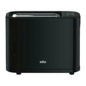 Prajitor de paine Braun HT3010BK, 2 felii, 1000 W, Functie decongelare , incalzire si anulare (Negru) imagine