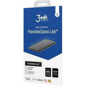 Folie de protectie 3MK FlexibleGlass Lite pentru iPhone 13/13 Pro, Hybrid glass, 9H, 0.16mm (Transparent) imagine