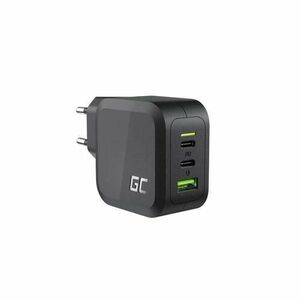 Incarcator retea Green Cell CHARGC08, PowerGaN, 65W, USB-C, USB-A (Negru) imagine