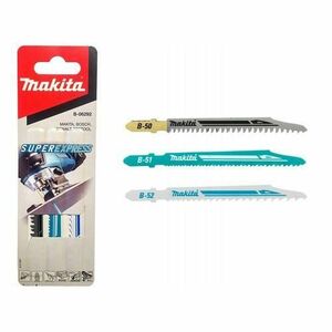 Set 3 lame fierastrau pendular Makita, 77mm, pentru Lemn si Metal, material HSS imagine