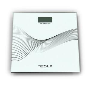 Cantar corporal Tesla BS103W, 180kg, baterii 2xAAA, 30x30cm, Alb imagine