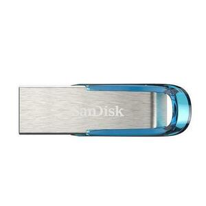 Stick USB SanDisk Cruzer Ultra Flair, 128GB, USB 3.0 (Argintiu/Albastru) imagine