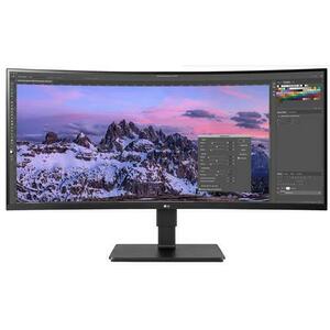 Monitor VA LED LG 35inch 35BN77CP-B, UWQHD (3440 x 1440), HDMI, DisplayPort, Ecran curbat, Boxe (Negru) imagine