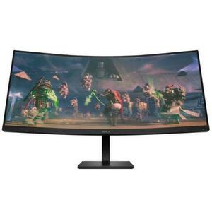 Monitor Gaming VA LED HP OMEN 34inch 34c, WQHD (3440 x 1440), HDMI, DisplayPort, Ecran curbat, Boxe, 165 Hz, 1 ms (Negru) imagine