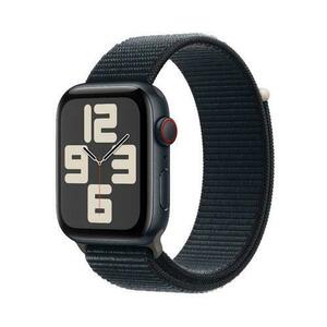 Smartwatch Apple Watch SE (2023) GPS, Retina LTPO OLED Capacitive touchscreen 1.57inch, Bluetooth, Wi-Fi, Bratara Sport Loop, Carcasa Aluminiu 40mm, Rezistent la apa (Negru) imagine