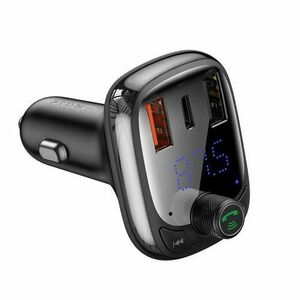 Modulator FM Bluetooth Baseus S-13 (Overseas Edition), 2 x USB-A - 1 x USB C - microSD CCMT000101 imagine