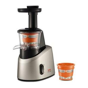 Storcator de fructe si legume prin presare la rece Tefal Infiny Juice ZC255, 200 W, Recipient suc 0.8 l, Recipient pulpa 0.8 l, 1 viteza, Functie Reverse (Negru/Inox) imagine