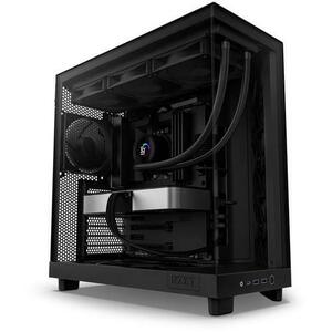 Carcasa NZXT H6 FLOW Compact Dual-Chamber, Mid-Tower, Negru imagine