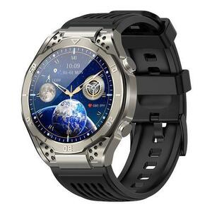 Smartwatch iSEN JA01, AMOLED 1.43inchHD, Glicemie, Apel Bt, Apel SOS, Asist. vocala, Nivel radiatii, EKG, Acid uric, Lipide sange, Masa corporala, Bratara Silicon Negru (Gri) imagine