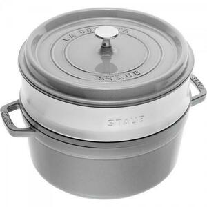 Oala rotunda, Staub, Fonta, 3.8 L, Grafit imagine