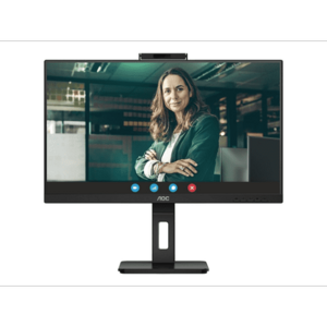 Monitor IPS LED AOC 23.8inch 24P3QW, Full HD (1920 x 1080), HDMI, DisplayPort, Boxe, Pivot (Negru) imagine